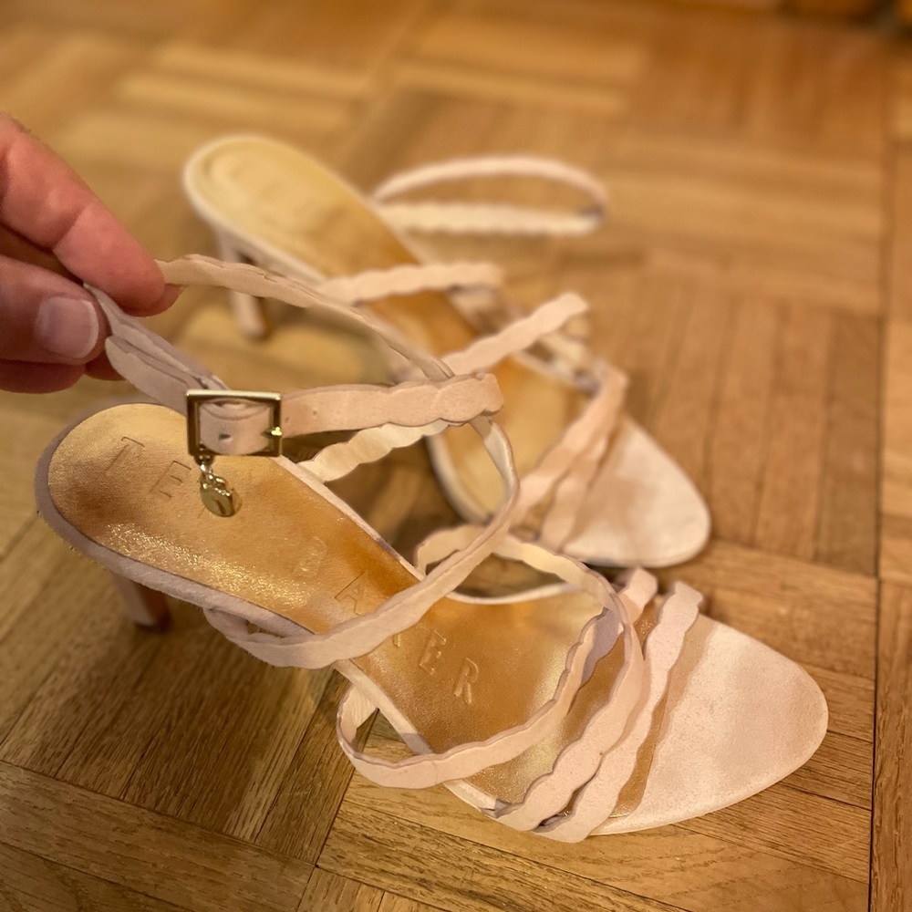 Nude pink dress sandals